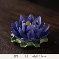 금성여자 연꽃조화 연꽃 조화꽃 연등제작 불교굿즈, 블루 퍼플 A, 기본 향