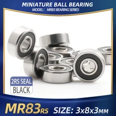 FHI MR83 ZZ 베어링 3x8x3mm 10Pcs 핸드 피스 비디오 모터 고속, 01 10개, 06 MR83rs Black Seal