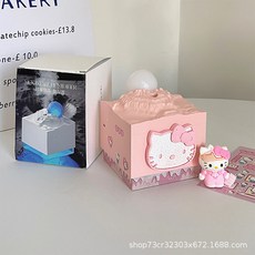 臺灣出貨 女生生日禮物閨蜜實用hellokitty貓加濕器可愛氛圍燈送女朋友高級 YEHV, 簡裝 KT貓加溼器-少女粉 送diy裝飾