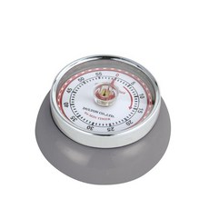 자센하우스 마그네틱 레트로 60분 주방 타이머 2.75인치 청록색, 쿨 그레이