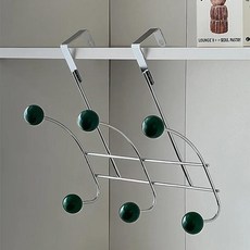 다리미 후크 헤비 듀티 후면 문짝 펀칭 보관 옷 모자 침실 주방 욕실, 06 green-3hooks