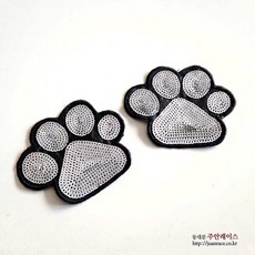 실버 스팽클 와펜 DIY악세사리 의류부자재