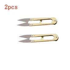 U 모양 바느질 가위 원사 스레드에 대한 스레드 커터 패브릭 공예 바느질 가위 DIY 바느질 용품, 04 golden  2pcs