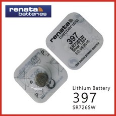 RENATA 스위스 정품 손목시계 배터리 교체 시계약 건전지, RENATA 397(SR726SW) - 1알