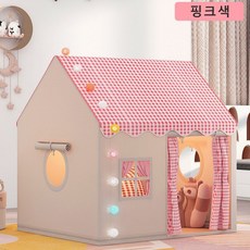 Nexre 놀이용 대형 실내 텐트 장난감 하우스 접이식 플레이텐트 튼튼한 철제 프레임, 1개, 핑크색
