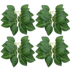 인공 장미 꽃 거품 가짜 머리 줄기 웨딩 부케 홈 파티 테이블 장식, A. 10PCS, 1. Green leaves