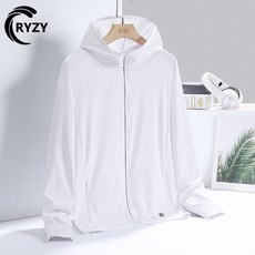 RYZY 防曬連帽外套 UPF50, 白色【UPF50+】,3XL