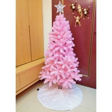 耶誕裝飾 聖誕樹 粉色櫻花聖誕樹 加密 節慶裝飾 1.2/1.5/1.8/2.1米聖誕樹套裝 聖誕裝飾品, 2.1米粉尖頭聖誕樹+掛件+彩燈+白樹裙