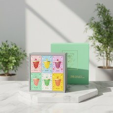 (신세계본점)2월14일 15시까지 명절전 배송가능 프루트 허그 컬렉션 선물세트 + 쇼핑백, 오렌지 루이보스 3p + 레몬 캐모마일 3p + 사과 히비스커스 3p + 자몽 블랙티 3p + 체리 루이보스 3p + 청귤 자스민티 3p, 1세트