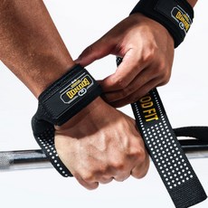 희's 논슬립 고급형 헬스 스트랩 손목보호, 블랙, 1개