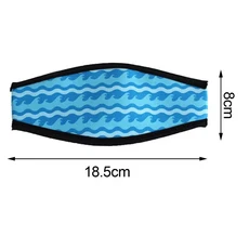 네오프렌 스쿠버 다이빙 스노클링 마스크 스트랩 커버 컴포트 패딩 보호 헤어 액세서리, 17 Blue A 18.5x8cm