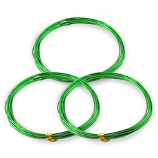 코히모 와이어 공예 철사 공예용 알루미늄 3.0MM x 5M 3개 세트 3W172, 1세트, 그린