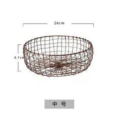 유용한수납공간 간편바스켓 와이어 과일 카운터 주방 옷수납함 그릇 바스켓 빈티지 철제, 1개, B. 중형
