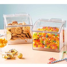디저트박스 젤리 간식 아크릴 보관함 사탕 캔디 투명 상자 6L, 칸막이 있음 6L