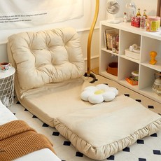 沙發 懶人沙發 懶人沙發 可躺可睡 床上靠背單人椅子 臥室榻榻米坐椅 陽台折疊小沙發, 深灰色60CM,升級防水科技布料