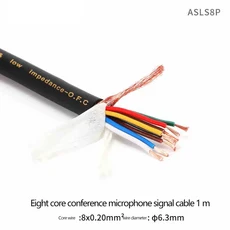 XLR 듀얼 스크린 차폐 케이블 마이크 순수 구리 오디오 밸런스드 전자 기타 믹서 소음 감소 신호, 01 ASLS8P, 06 4m