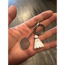 廣隆 羽毛球鑰匙圈 紀念品 運動風, 白色, 1個