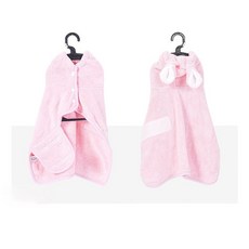 FURENDO 반려동물 목욕 가운 중 소 대형견 및 고양이 겸용 흡수력이 좋은 목욕 타월, 1개, 핑크