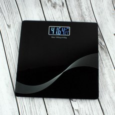 전자 디지털 칼라 체중계 저울 온도표시 /백라이트블랙
