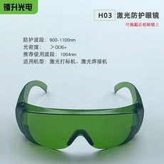 LP-YHP-2 800-900nm 900-1100nm OD6+ OD7+ 適用機型：激光打標機、激光清洗機、激光切割機, 1個, H03防護眼鏡