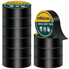 데크용 동XW 조이스트 테이프 2인치 50인치 방수 부틸 데크 테이프 목재 지붕용 내후성 점멸 10팩, 2 Inch, 2 Rolls