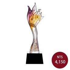 琉璃水晶獎盃 勝利星火 退休紀念品 禮品 感謝狀 升官紀念座 含運費 包含雕刻工資