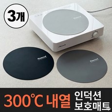 나우드 300도 내열 인덕션 보호매트, 1세트, 블랙