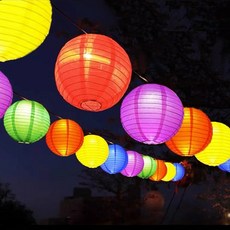 HK.sell 오브 태양광 전통등 전등갓 연등 풍등 소원등 한옥 무드등 버블램프, 퍼플 30cm