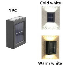 1-16PCS 솔라 램프 야외 LED 조명 IP65 정원 장식에 대 한 방수 발코니 정원 거리 벽 장식 램프 원 예 빛, [01] 08TYN 1pCS, [01] Cold white