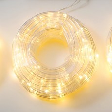 24H台灣出貨 聖誕裝飾太陽能LED燈條 戶外防水七彩燈串 LED燈 裝飾燈 滿天星燈條 星月燈 氣氛燈, 1個, 太陽能軟管燈12米_暖光, 暖光