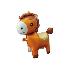 대형 말 은박 생일파티 풍선 베이비샤워 파티풍선 이벤트 용품, 1개, 7.서서걷는말은박]브라운