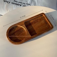 북유럽 빈티지 원목 커피 테이블 트레이 컵받침 수납 접시, 나무 팔레트, 1개입, 1g, 1