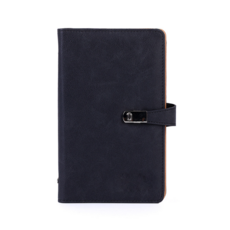 일상채움 고급 PU 인조 가죽 명함 120매 보관 명합집 명함북, 블랙, 1단