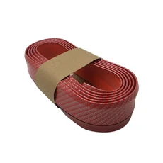 자동차 범용 앞 범퍼 립 보호대 탄소 섬유 충돌 및 긁힘 방지 액세서리, 14 Carbon fiber red