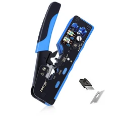 Natalink Cat7 RJ45 크림퍼 이더넷 네트워크 케이블용 UTP/STP 차폐 Cat7/6a/6/5E/5 케이블 호환, 01 빠른  Mainland, 1개, 01 Blue