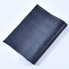룽고가죽 재단원단 천연소가죽 타조무늬 3색 30x35cm 5장-가죽공예 체험학습재료 방과후재료 소품 악세사리 지갑 필통 제품제작, 블랙