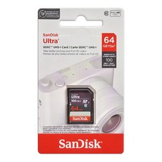 SANDISK Ultra SD C10 UHS-I 讀取100MB/s 記憶卡, 1個, 64GB