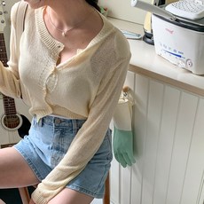 치코엘라 ㅡ 팃데르언발 썸머 니트 가디건
