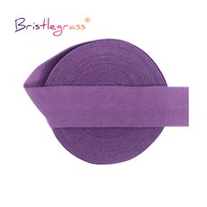 BRISTLEGRASS 10 야드 20mm 솔리드 매트 반짝이는 접이식 탄성 스판덱스 밴드 테이프 속옷 드레스 DIY 바느질 트림, Amethyst, 10 Yards, 1개