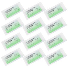 12 PCS/세트 바늘 봉합사 나일론 모노 필라멘트 실 봉합 연습 키트, 3/0, 그림처럼