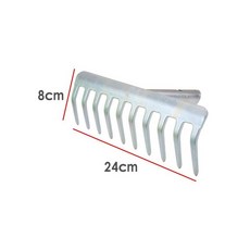 온코 잔디 송토기 농업 관리 11톱니 에어레이터 괭이, 10치 강판 갈퀴 무손잡이, 1개