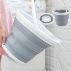 캠핑 설거지통 접이식 휴대용 원형 손잡이 물통 대야 야외, 소형