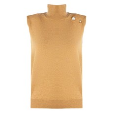 알베르타페레티 펄 장식 하이 넥 탑