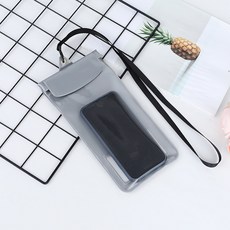 手機防水袋 可觸屏 加大號 防水套 適用於戶外騎手外賣, 無耳機孔銀色,均碼, 1個