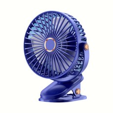 6吋靜音夾扇 USB供電 手持夾立三用 便攜涼風, 藍色6寸, 10000毫安