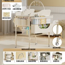 門市品質 可開票嬰兒尿布臺 尿布架 嬰兒澡盆架 嬰兒護理臺 尿布台 浴盆架 尿布臺 可折疊護理台 可折疊 易收納, 升級款【雲漫黃】