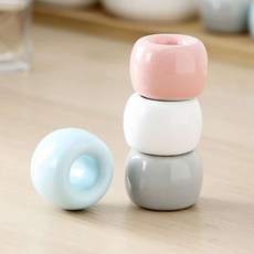 칫솔꽂이 세라믹홀더 세라믹 스탠드 멀티 칫솔 홀더 볼펜 꽂이 사무 탁상용꽂이 화장실칫솔꽂이, 그레이