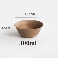 一次性稻殼餐具 五件套 碗盃碟勺筷子 露營野餐環保餐具, 1個, 一次性碗300ml  30個