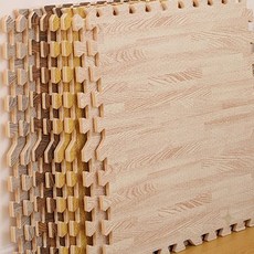 거실 아이방 바닥 보호 우드무늬 조립식 쿠션 매트 30x30cm 16장 구성, B타입옐로우