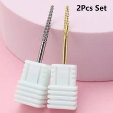 실버골드 네일 드릴 비트 각질 제거용 전동 파일, 3. 2Pcs Set, 1개
